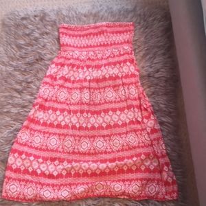 Strapless summer tube dress